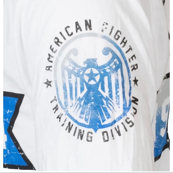 American Fighter Mens Long Sleeve Shirt SILVER LAKE White Athletic S-3XL - Picture 4 of 10